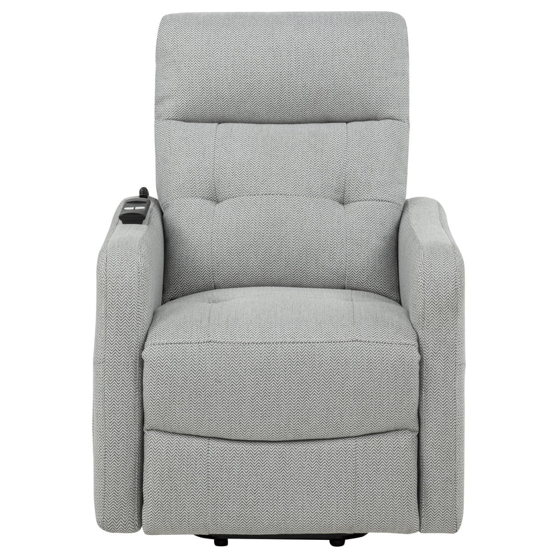 Sillón reclinable eléctrico tapizado Dayes color topo