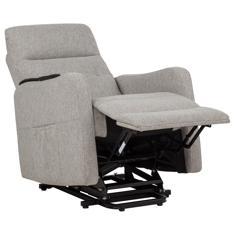 Sillón reclinable eléctrico tapizado Dayes color topo