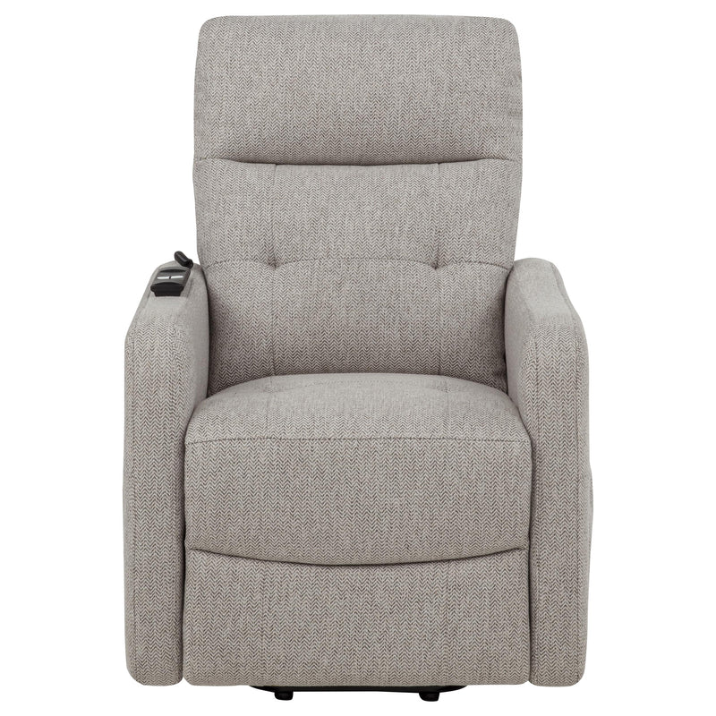 Sillón reclinable eléctrico tapizado Dayes color topo