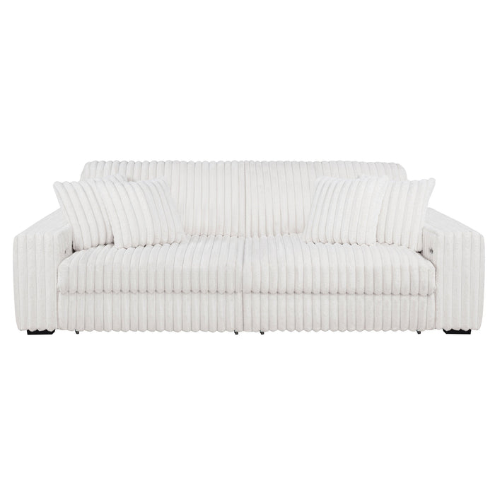 Jacana Corduroy Upholstered Dual Power Chaise Sofa