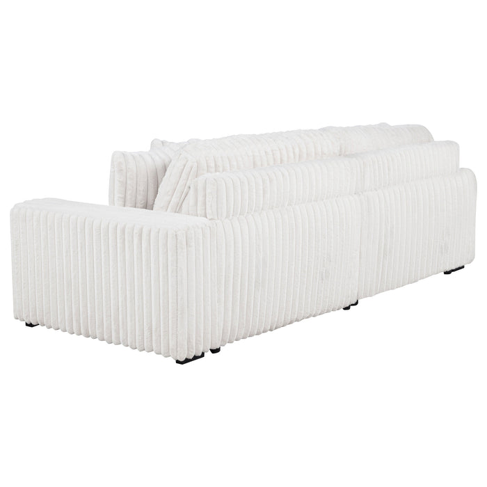 Jacana Corduroy Upholstered Dual Power Chaise Sofa