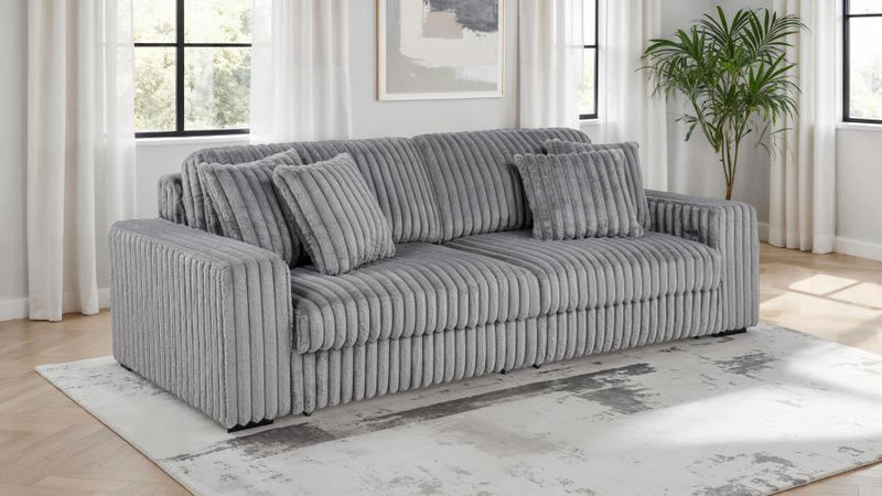 Jacana Corduroy Upholstered Dual Power Chaise Sofa
