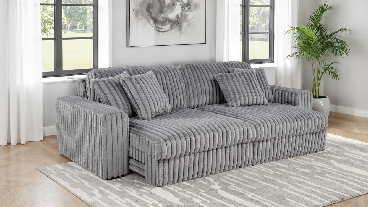 Jacana Corduroy Upholstered Dual Power Chaise Sofa
