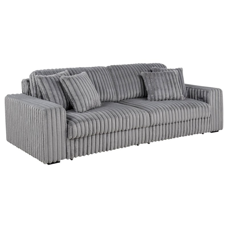 Jacana Corduroy Upholstered Dual Power Chaise Sofa