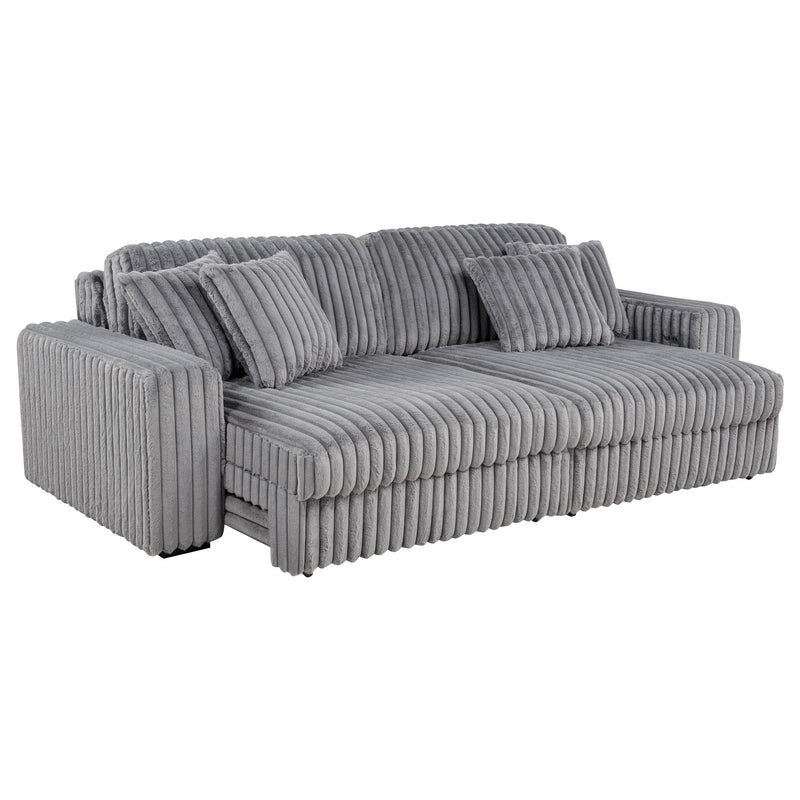 Jacana Corduroy Upholstered Dual Power Chaise Sofa