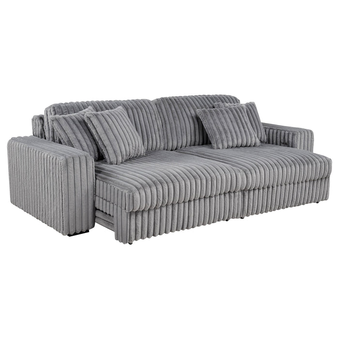 Jacana Corduroy Upholstered Dual Power Chaise Sofa