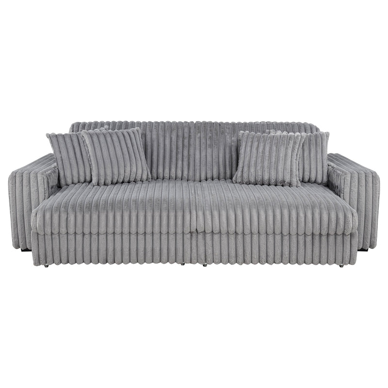 Jacana Corduroy Upholstered Dual Power Chaise Sofa