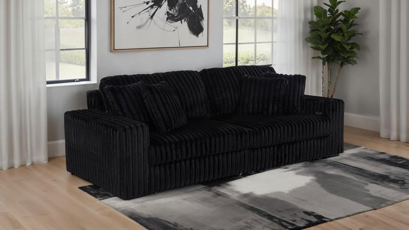 Jacana Corduroy Upholstered Dual Power Chaise Sofa