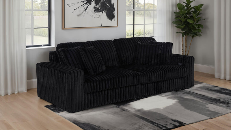 Jacana Corduroy Upholstered Dual Power Chaise Sofa