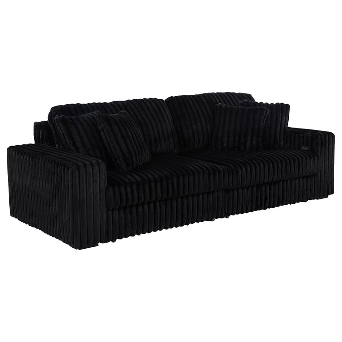 Jacana Corduroy Upholstered Dual Power Chaise Sofa