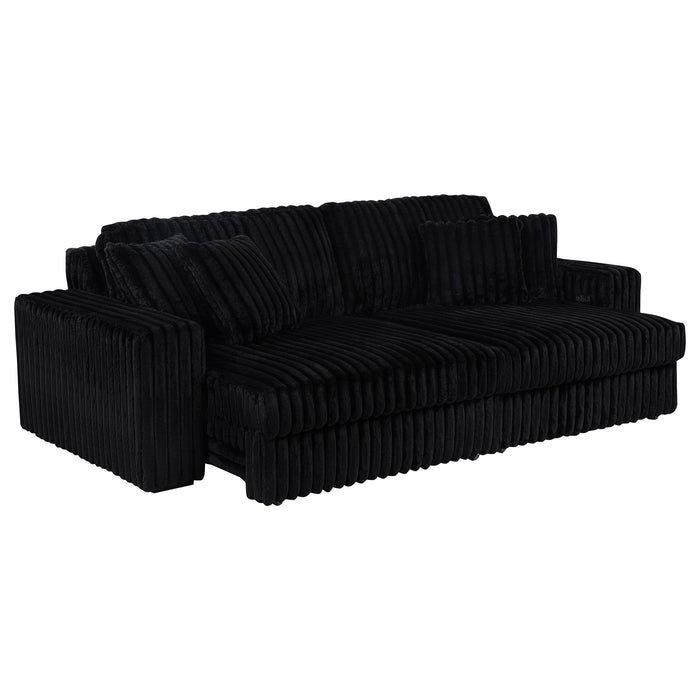 Jacana Corduroy Upholstered Dual Power Chaise Sofa