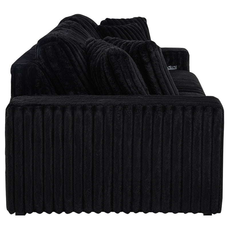 Jacana Corduroy Upholstered Dual Power Chaise Sofa