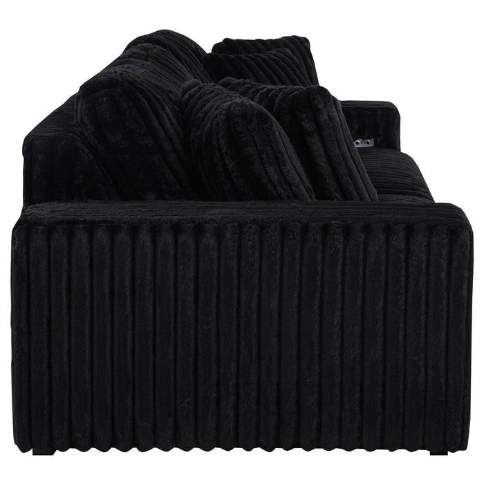 Jacana Corduroy Upholstered Dual Power Chaise Sofa