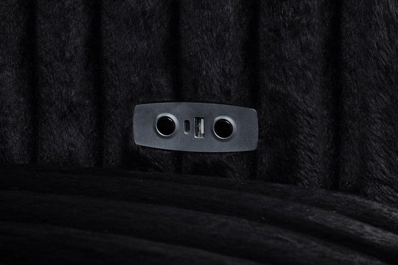 Jacana Corduroy Upholstered Dual Power Chaise Sofa