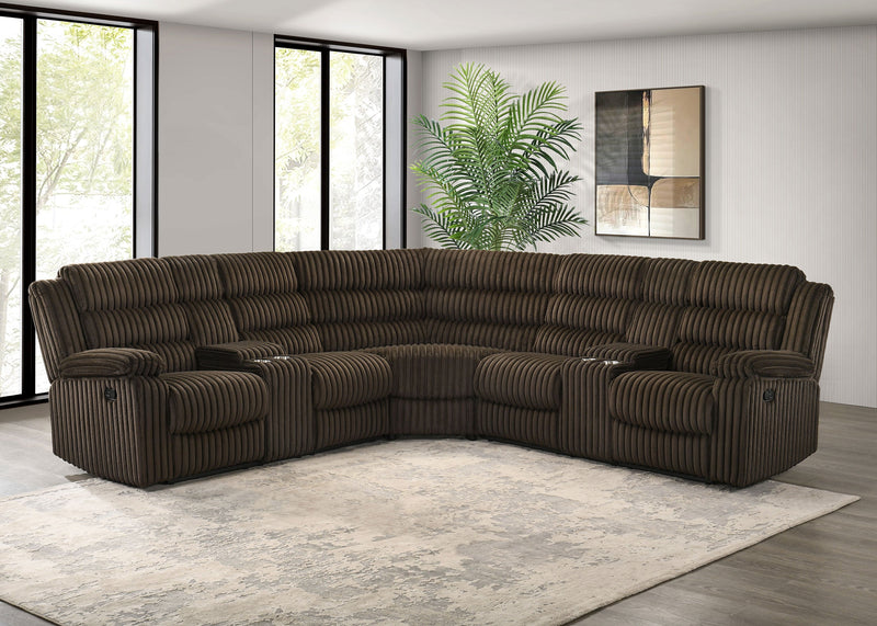Sofá seccional reclinable tapizado Atkinson
