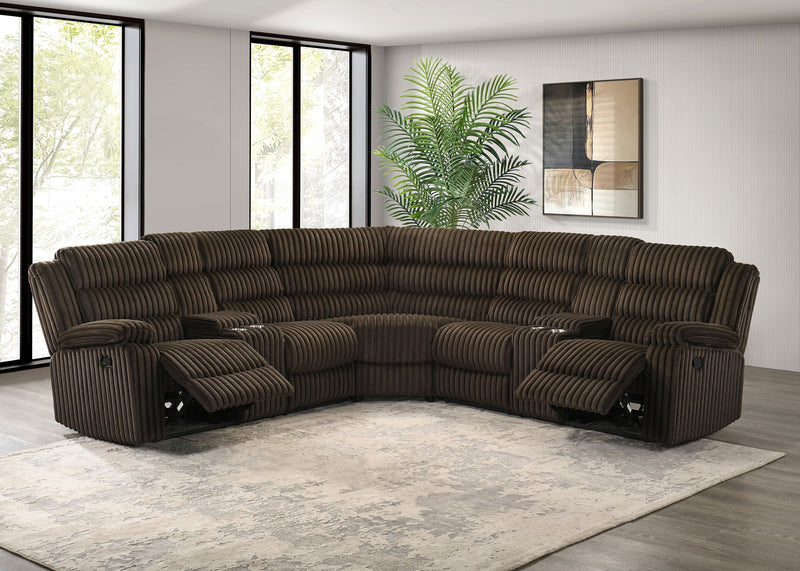 Sofá seccional reclinable tapizado Atkinson
