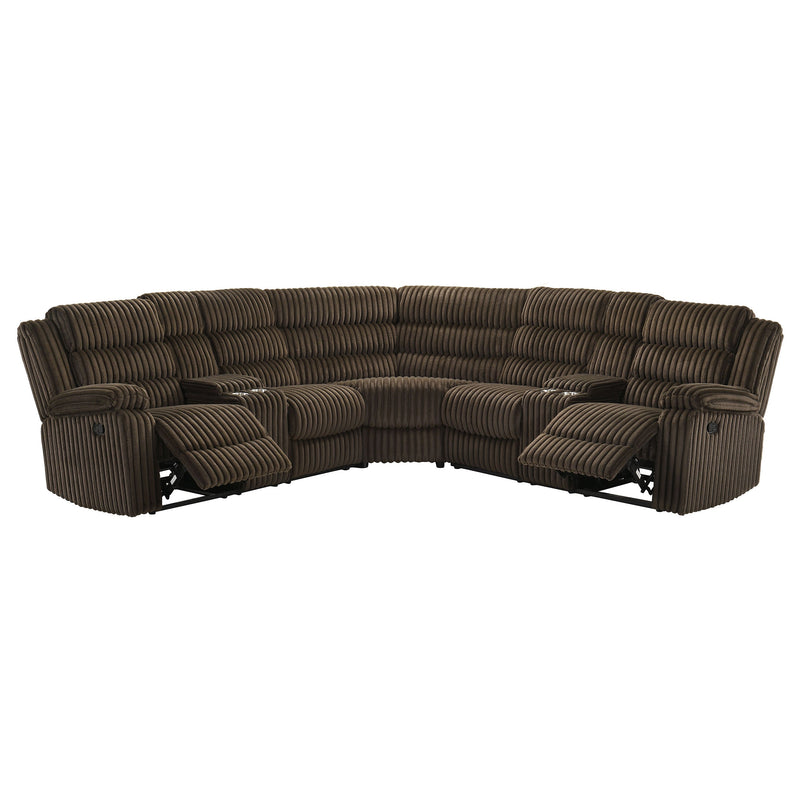 Sofá seccional reclinable tapizado Atkinson