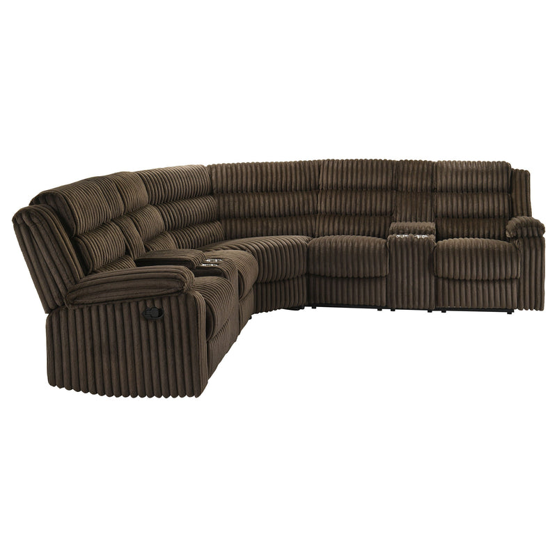 Sofá seccional reclinable tapizado Atkinson