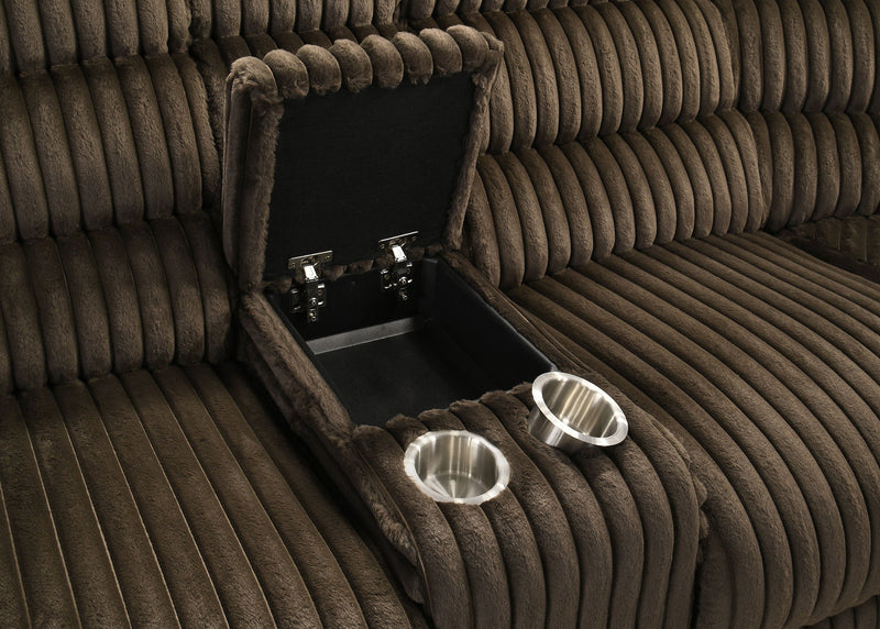Sofá seccional reclinable tapizado Atkinson