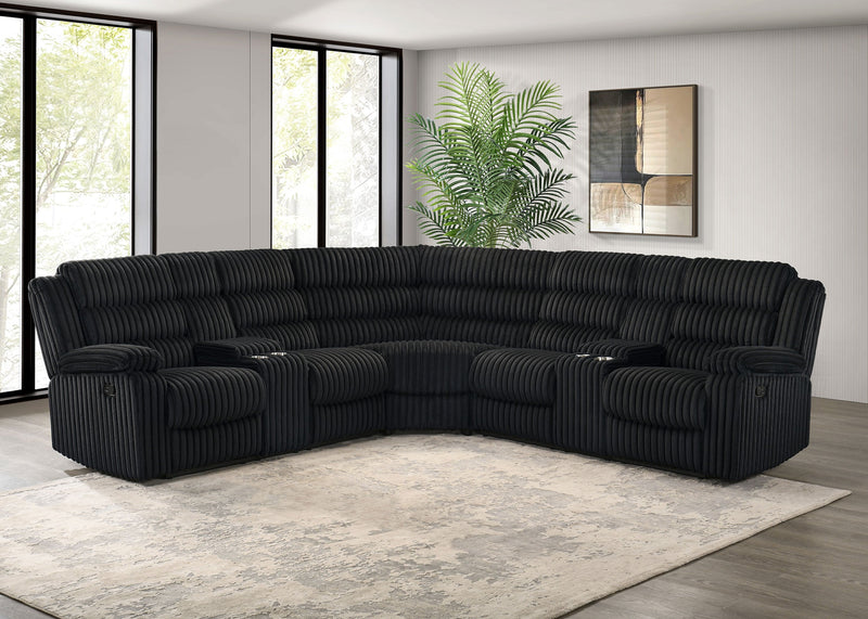 Sofá seccional reclinable tapizado Atkinson