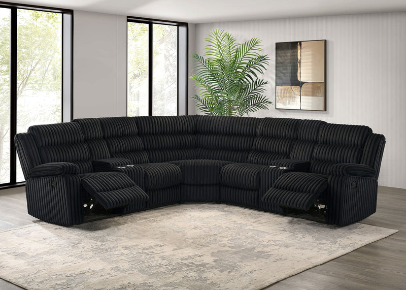 Sofá seccional reclinable tapizado Atkinson