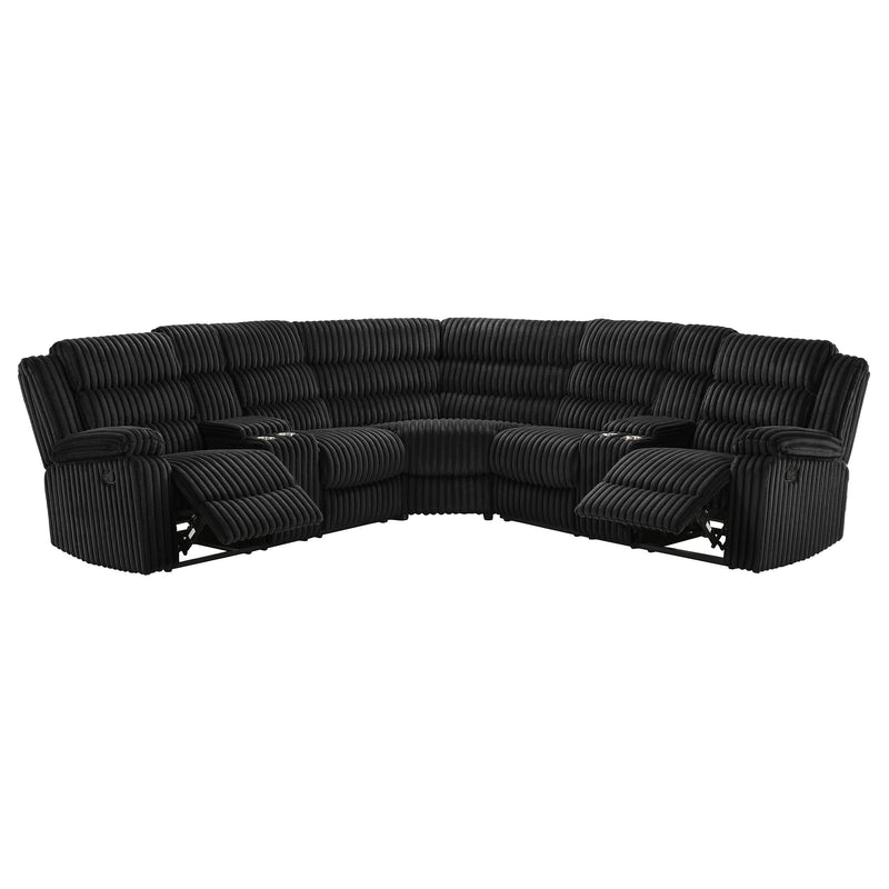 Sofá seccional reclinable tapizado Atkinson