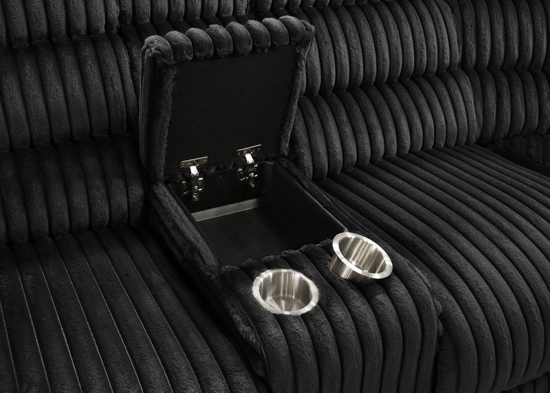 Sofá seccional reclinable tapizado Atkinson