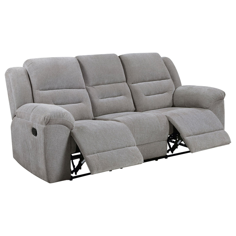 Juego de sofá reclinable tapizado en chenilla Gilson, gris