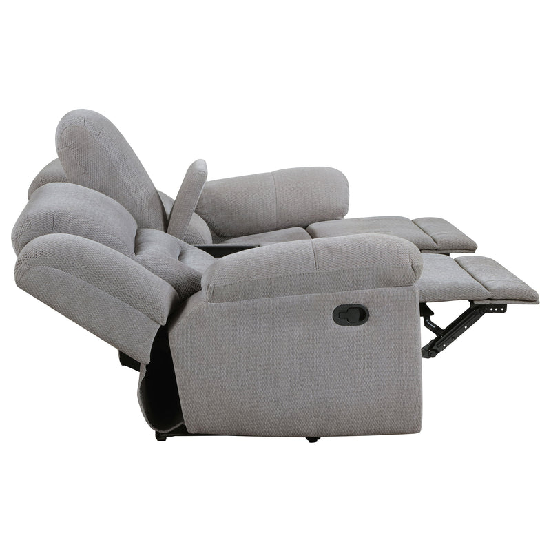 Juego de sofá reclinable tapizado en chenilla Gilson, gris