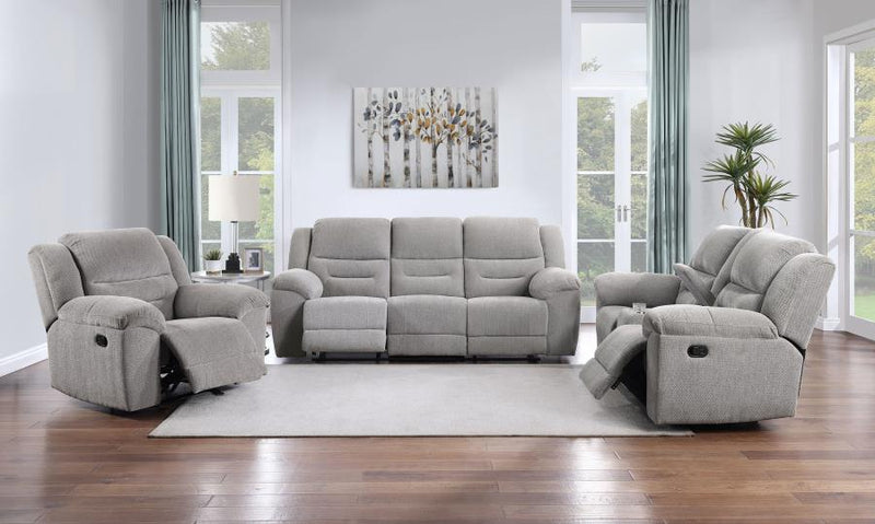 Gilson 3-piece Chenille Upholstered Reclining Sofa Set