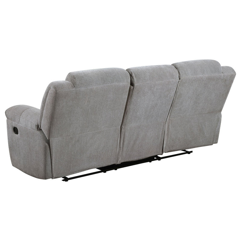 Juego de sofá reclinable tapizado en chenilla Gilson, gris