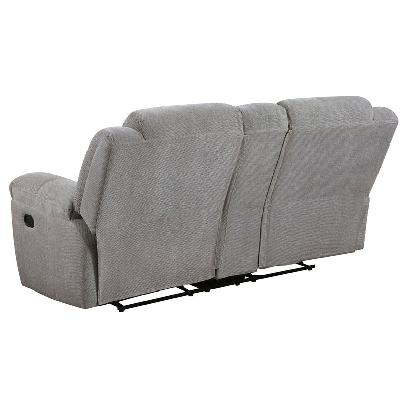 Juego de sofá reclinable tapizado en chenilla Gilson, gris