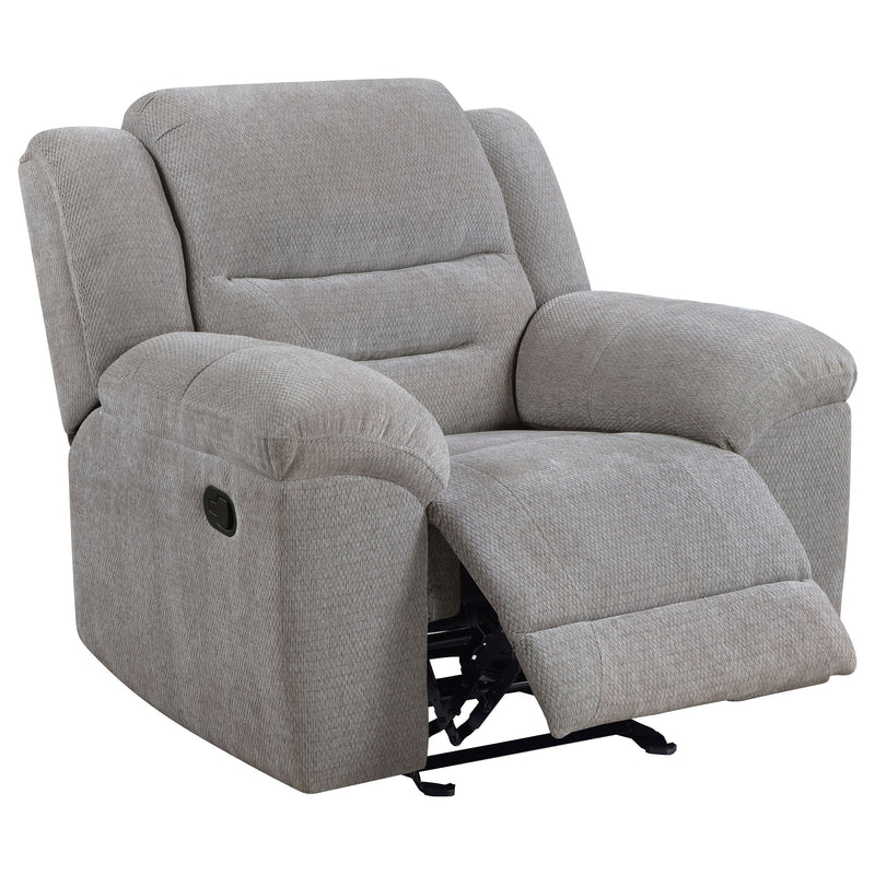 Juego de sofá reclinable tapizado en chenilla Gilson, gris