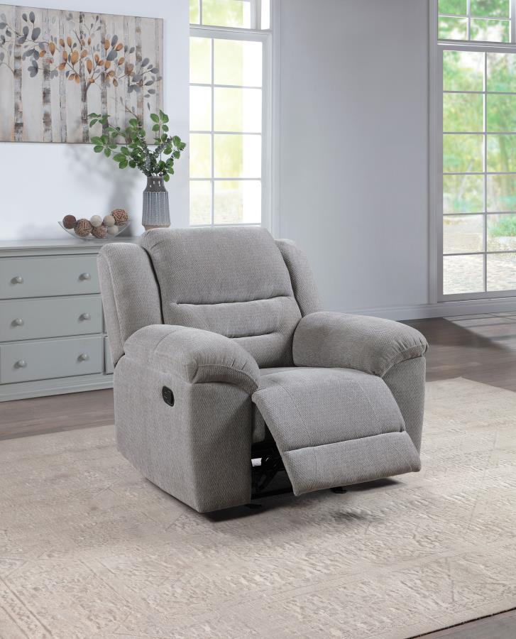 Gilson Chenille Upholstered Glider Recliner Chair