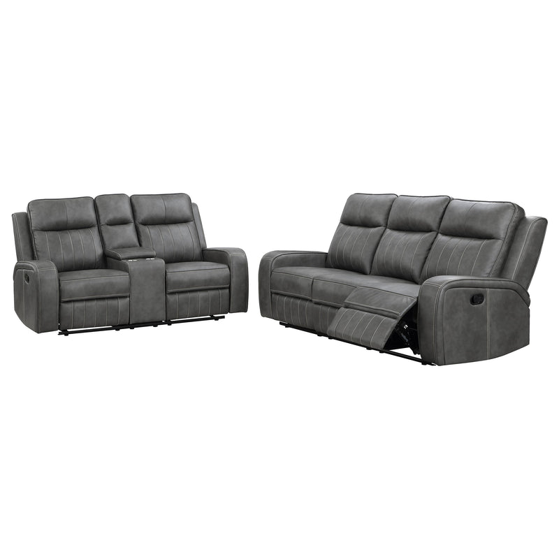 Juego de Sofás Reclinables Tapizados Raelynn Gris