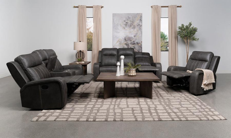Raelynn 3-piece Upholstered Reclining Sofa Set