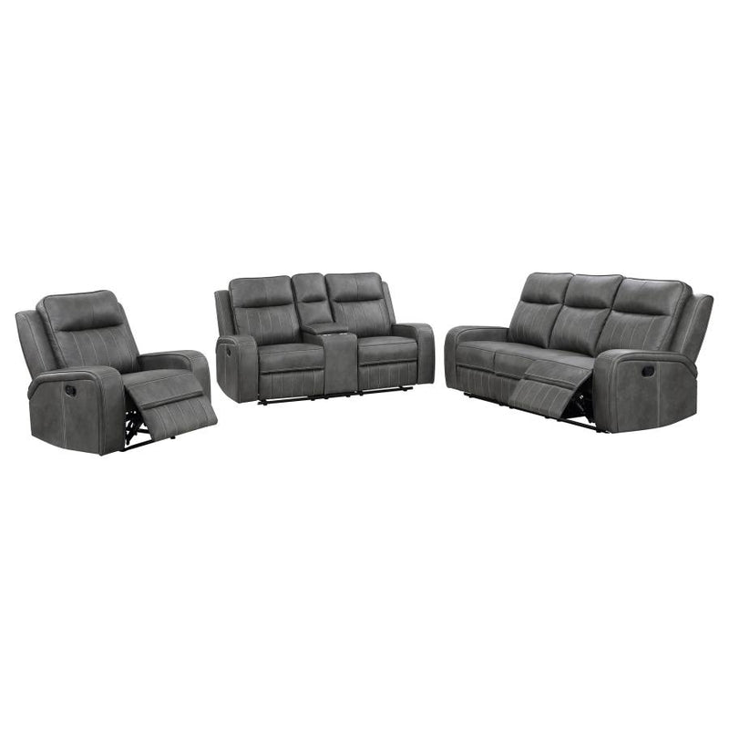 Raelynn 3-piece Upholstered Reclining Sofa Set