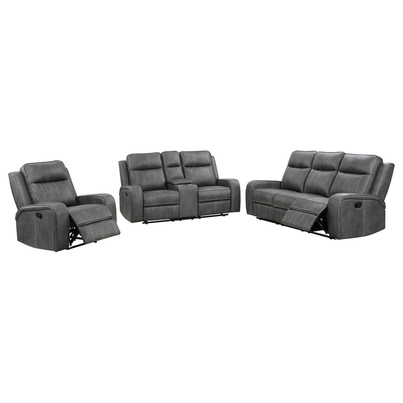 Juego de Sofás Reclinables Tapizados Raelynn Gris