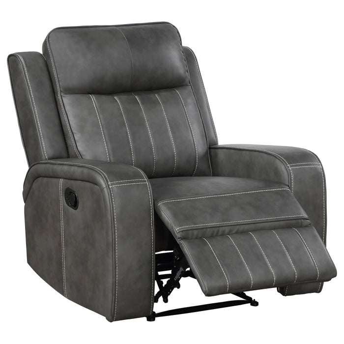 Raelynn 2-piece Upholstered Motion Reclining Sofa Set Grey