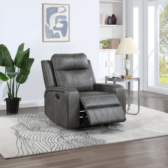 Raelynn Upholstered Recliner Chair Grey