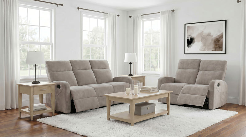 Hamilton Chenille Manual Reclining Sofa Set