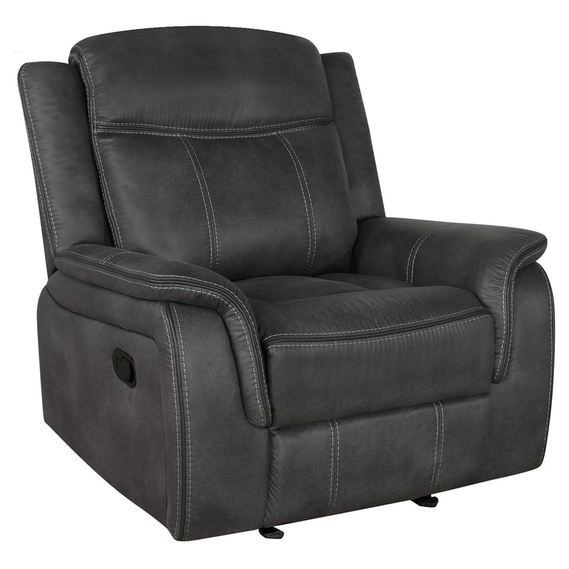 Juego de sofá reclinable tapizado Lawrence, color carbón