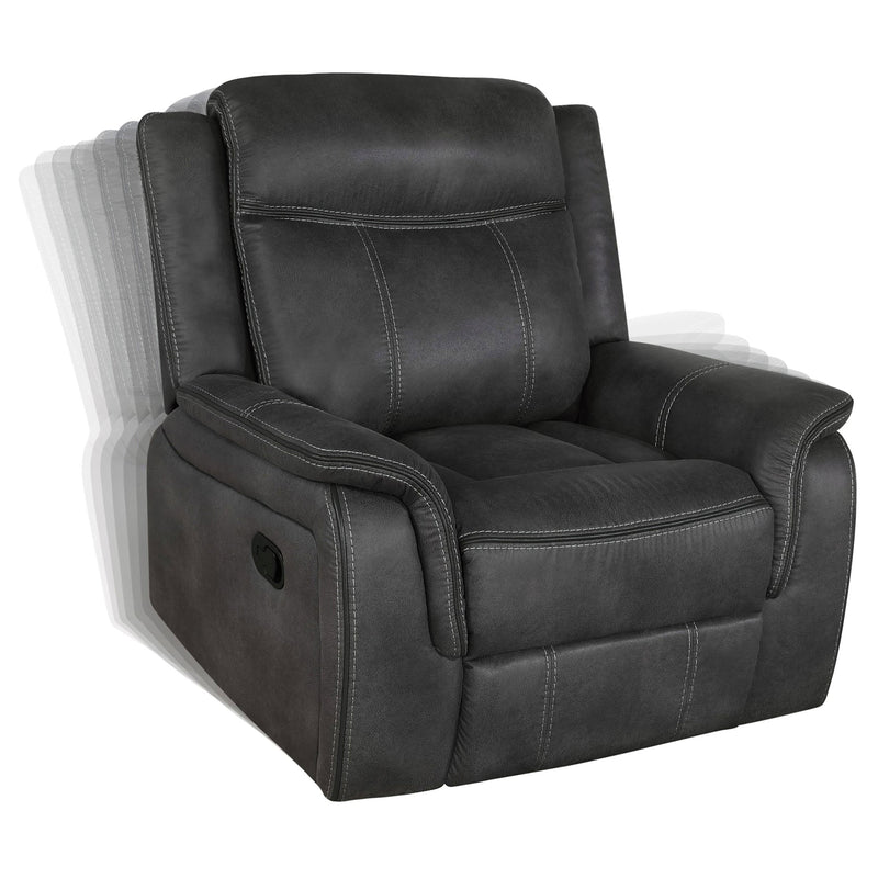 Juego de sofá reclinable tapizado Lawrence, color carbón