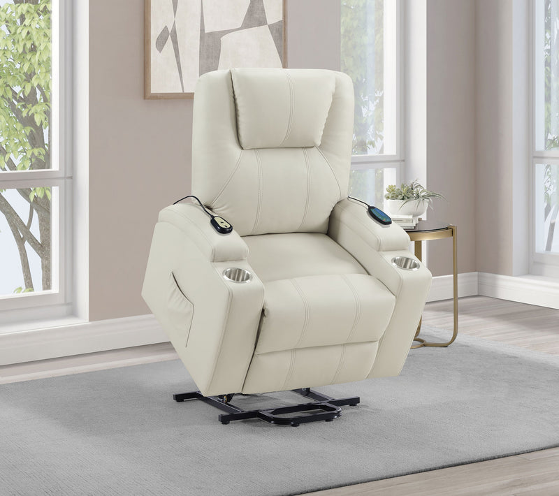 Armstrong Upholstered Power Lift Massage Recliner