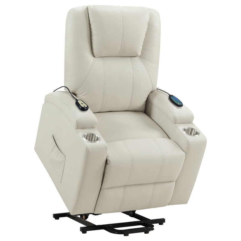 Armstrong Upholstered Power Lift Massage Recliner