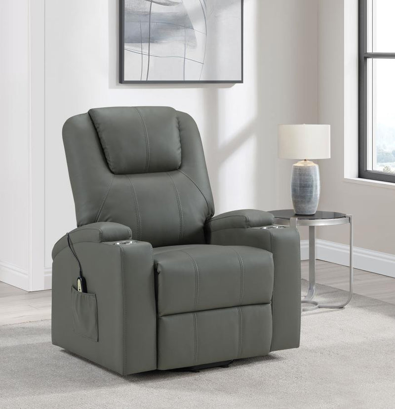Armstrong Upholstered Power Lift Massage Recliner