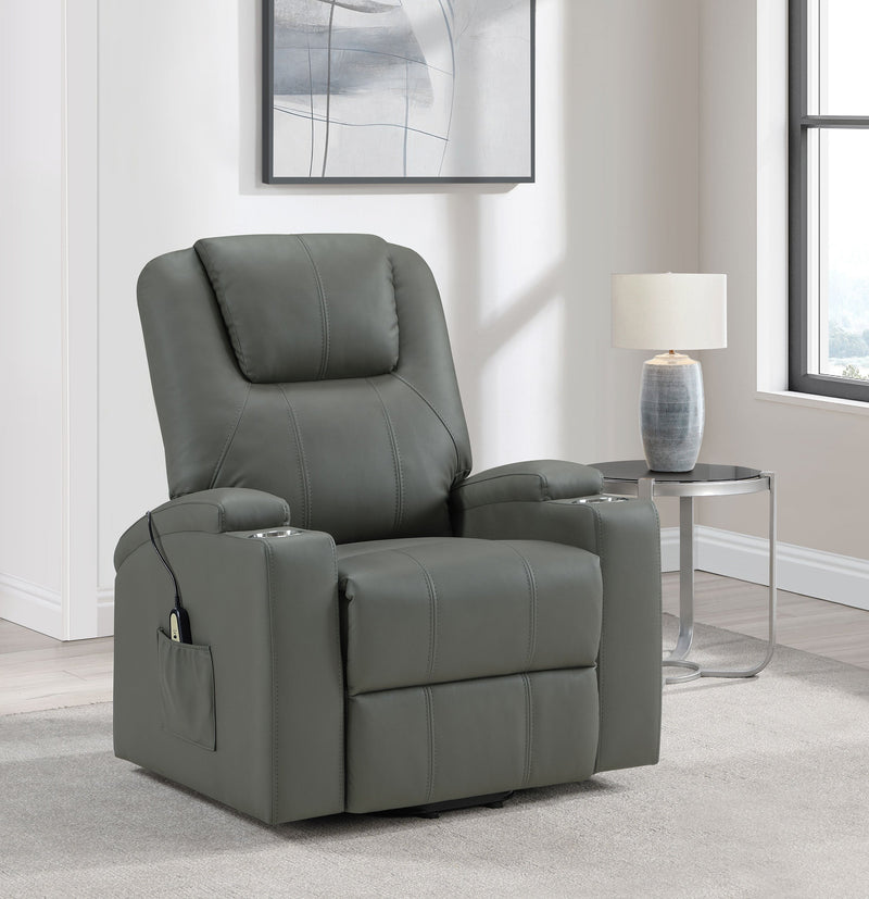 Armstrong Upholstered Power Lift Massage Recliner