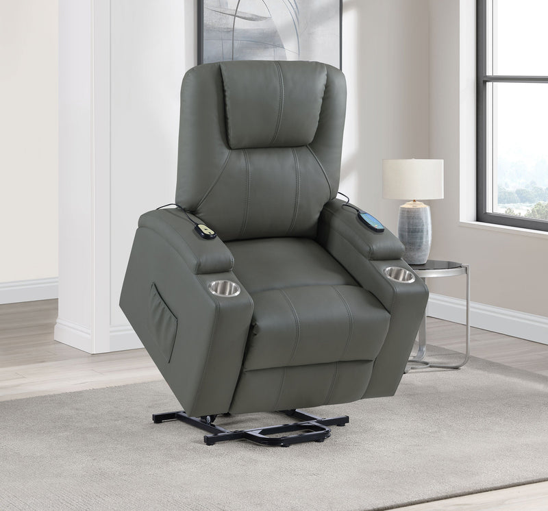 Armstrong Upholstered Power Lift Massage Recliner