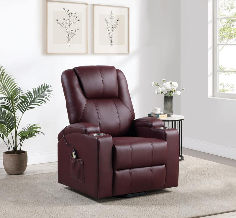 Armstrong Upholstered Power Lift Massage Recliner