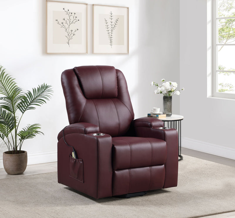 Armstrong Upholstered Power Lift Massage Recliner